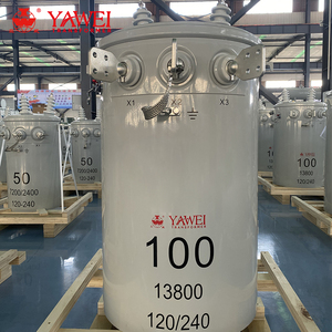 13.8KV 240V/480V 100KVA Oil Immersed Distribution Transformer Single Phase Pole Mounted Transformer